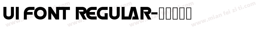 UI Font Regular字体转换